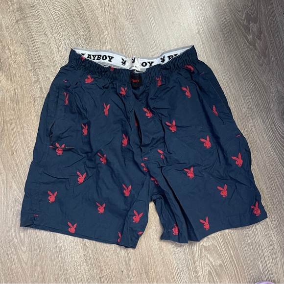 Playboy Repeating Rabbit Head Lounge Boxer Shorts - Picture 2 of 4